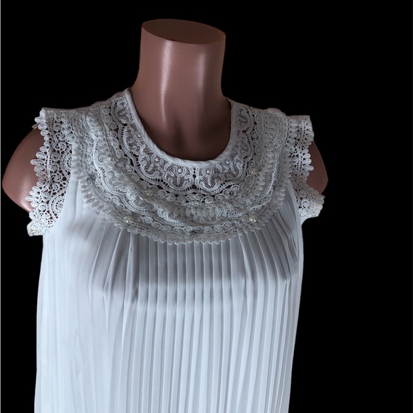 Speechless Women's Size 14 Top White Tunic Blouse Sleeveless NWOT - Picture 13 of 16